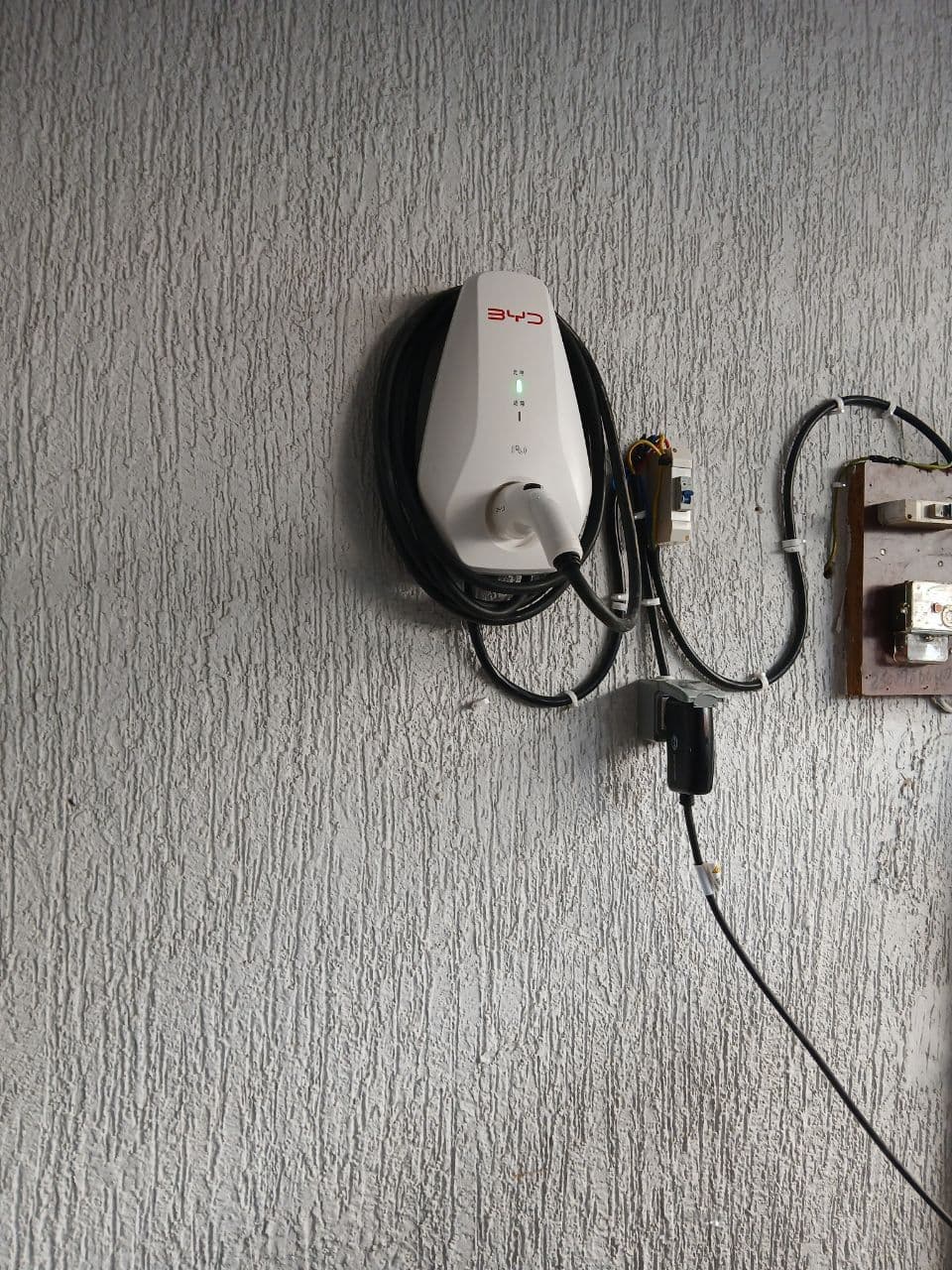 Wallbox installed beside the main switchboard