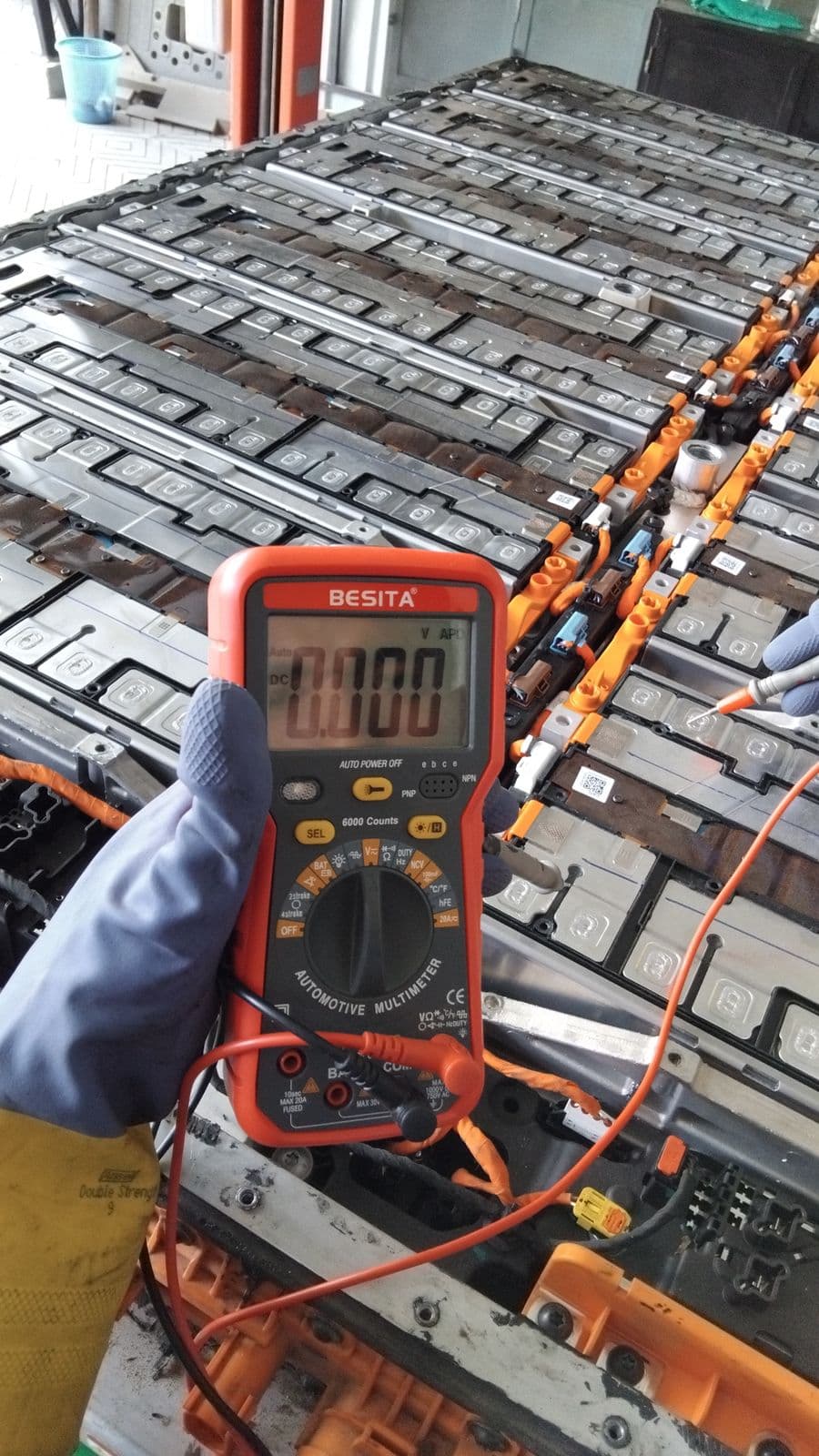 Multimeter check on a module group